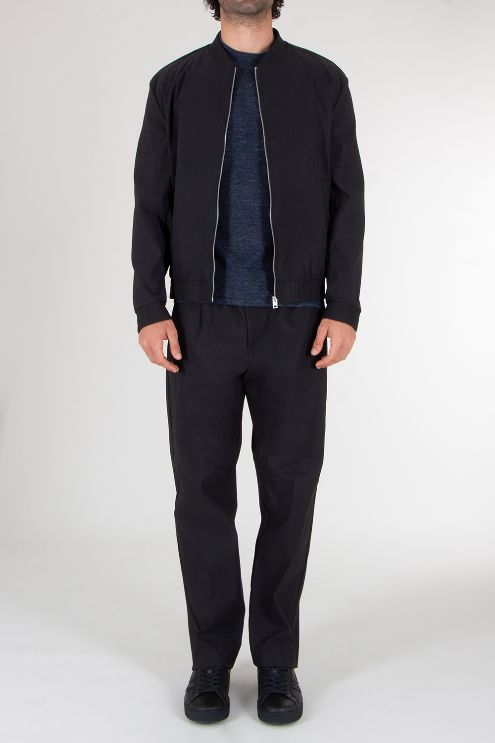 HUGO Regular Fit Stretch Cotton Bomber Jacket