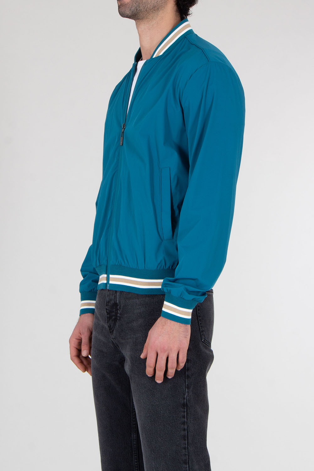 PAL ZILERI Regular Fit Nylon Bomber Jacket 