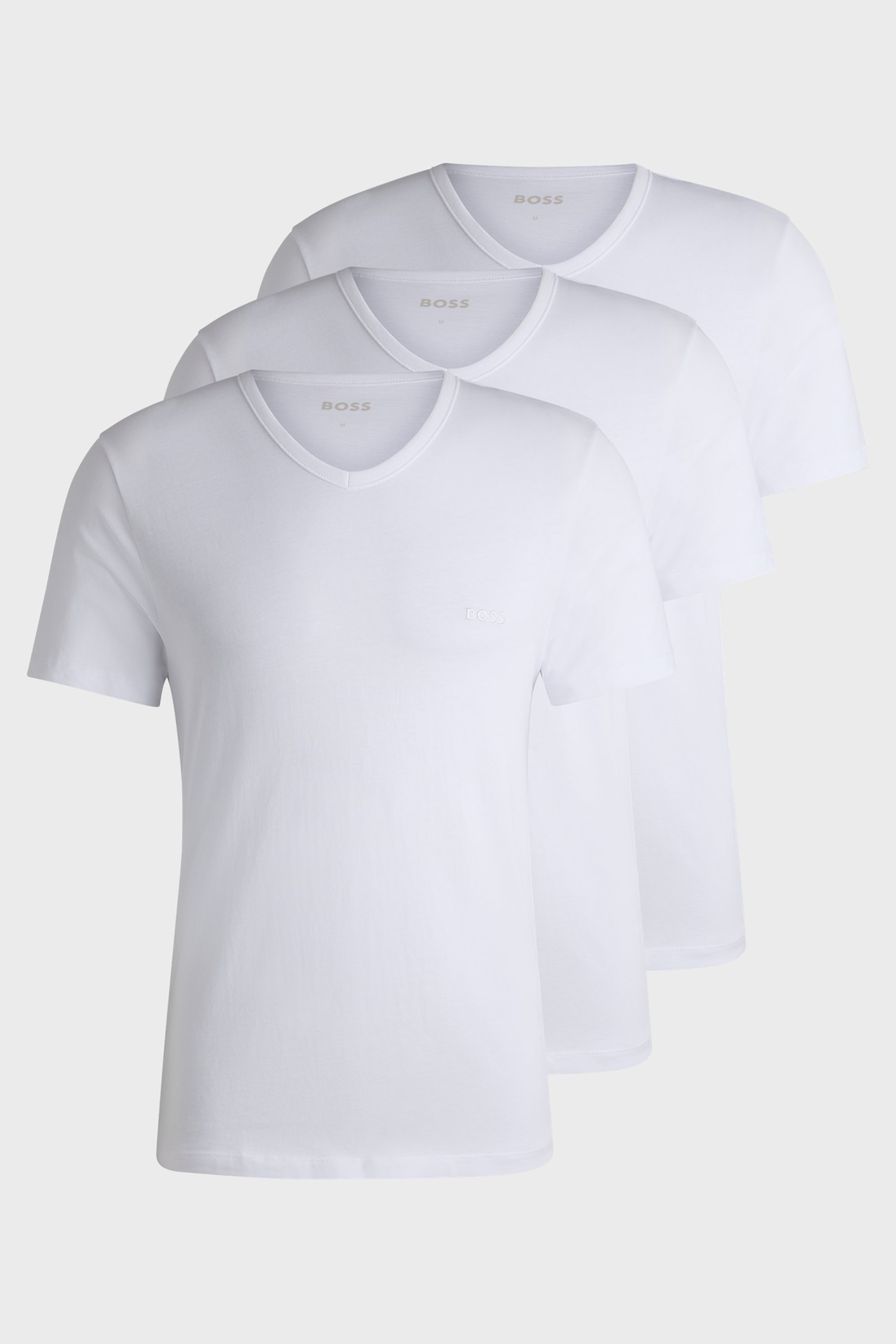 BOSS 3-Pack Regular Fit Cotton Jersey V-Neck T-Shirts Classic