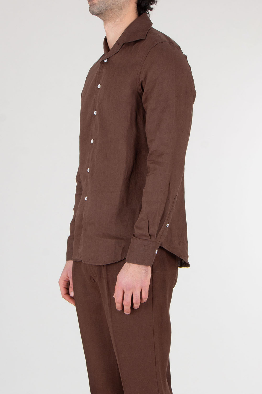 AURÉLIEN Slim Fit Linen Shirt Seaside