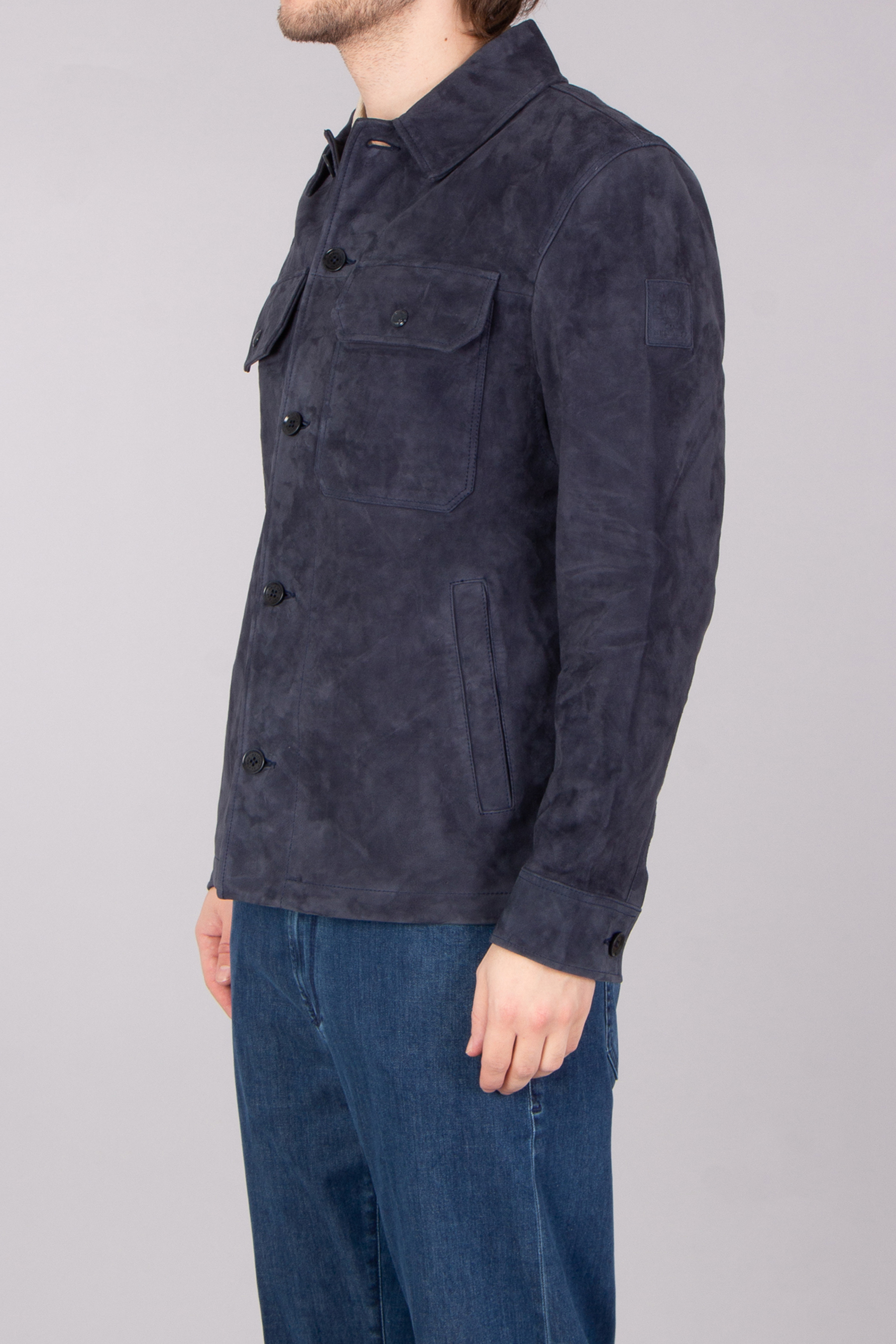 BELSTAFF Regular Fit Goat Suede Overshirt Waypoint BELSTAFF Regular Fit Goat Suede Overshirt Waypoint