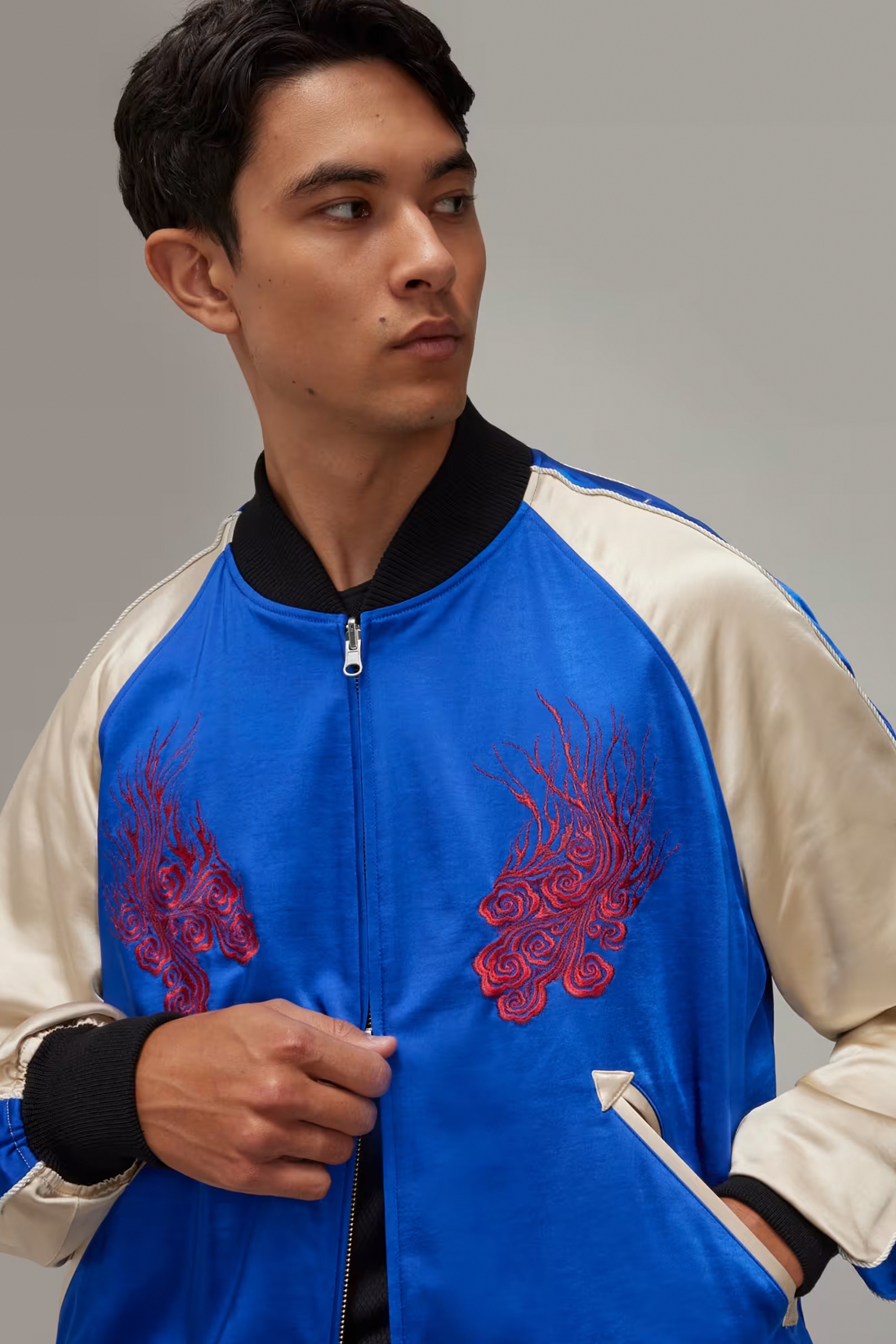 Y-3 X JFA Embroidered Reversible Souvenir Jacket Y-3 X JFA Embroidered Reversible Souvenir Jacket