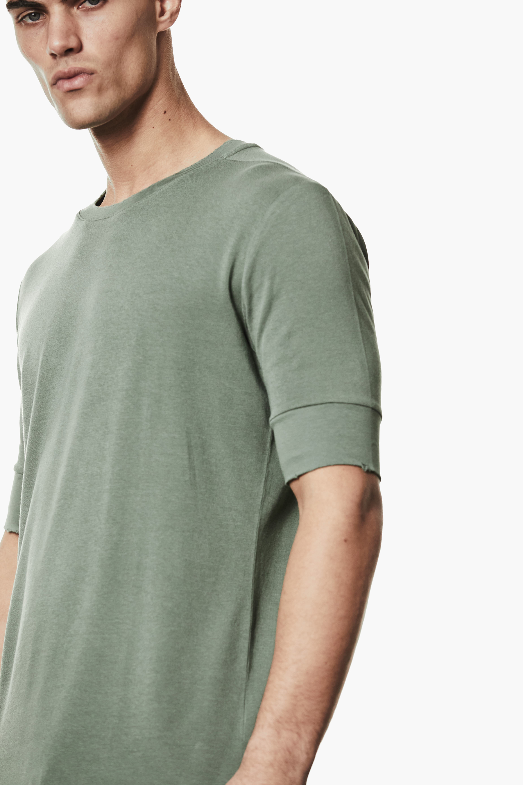 THOM KROM Slim Fit Cotton-Modal Stretch Jersey T-Shirt Bekleidung, T-shirt, Ärmel, Langer Ärmel, Person