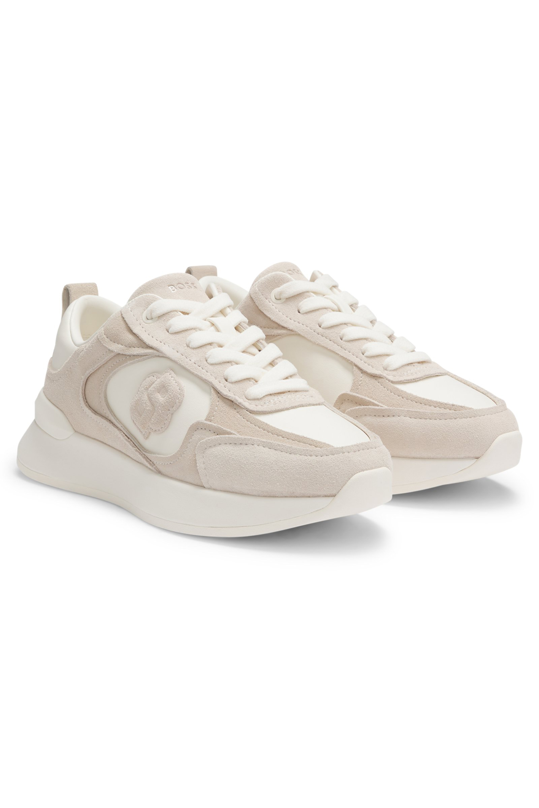 BOSS Faux Leather & Suede Sneakers B Icon Bekleidung, Schuhwerk, Schuh, Sneaker