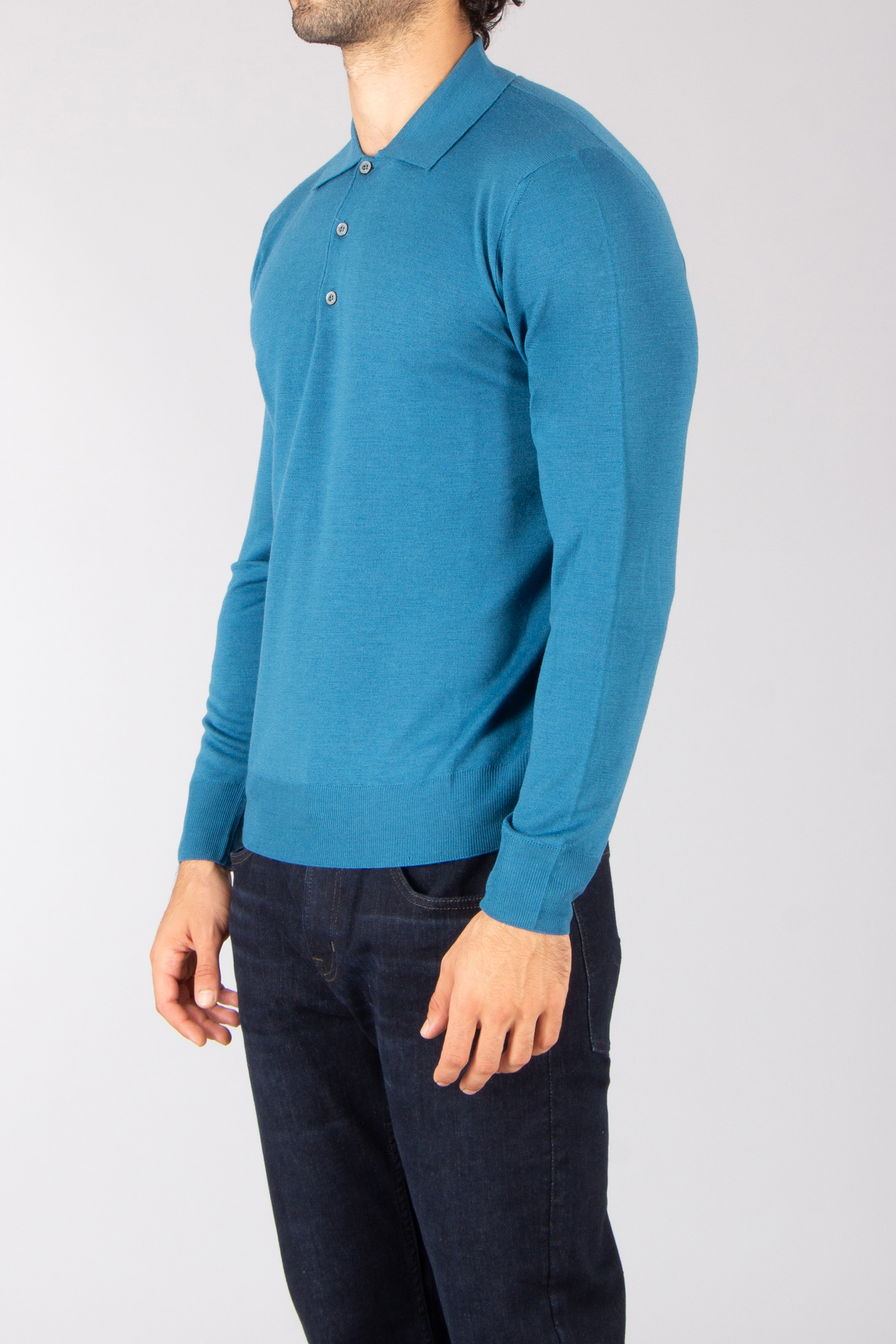 CANALI Regular Fit Travel Wool Knit Polo Bekleidung, Langarm, Ärmel, Hosen, Hemd