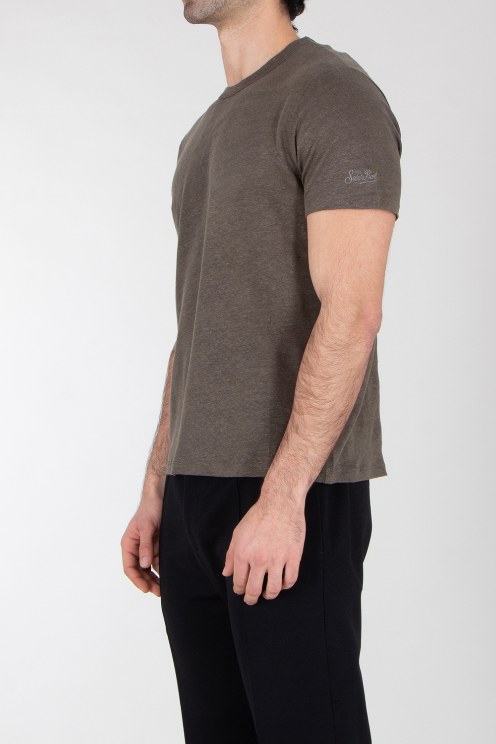 MC 2 SAINT BARTH Regular Fit Linen Jersey T-Shirt 