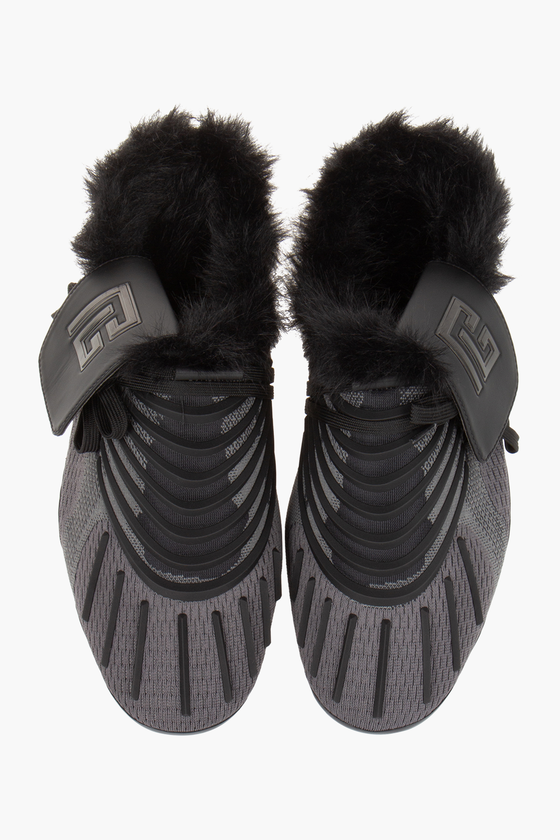 BALMAIN Faux Fur Lined Mesh Mules Half Time Bekleidung, Schuhwerk, Schuh, Sneaker