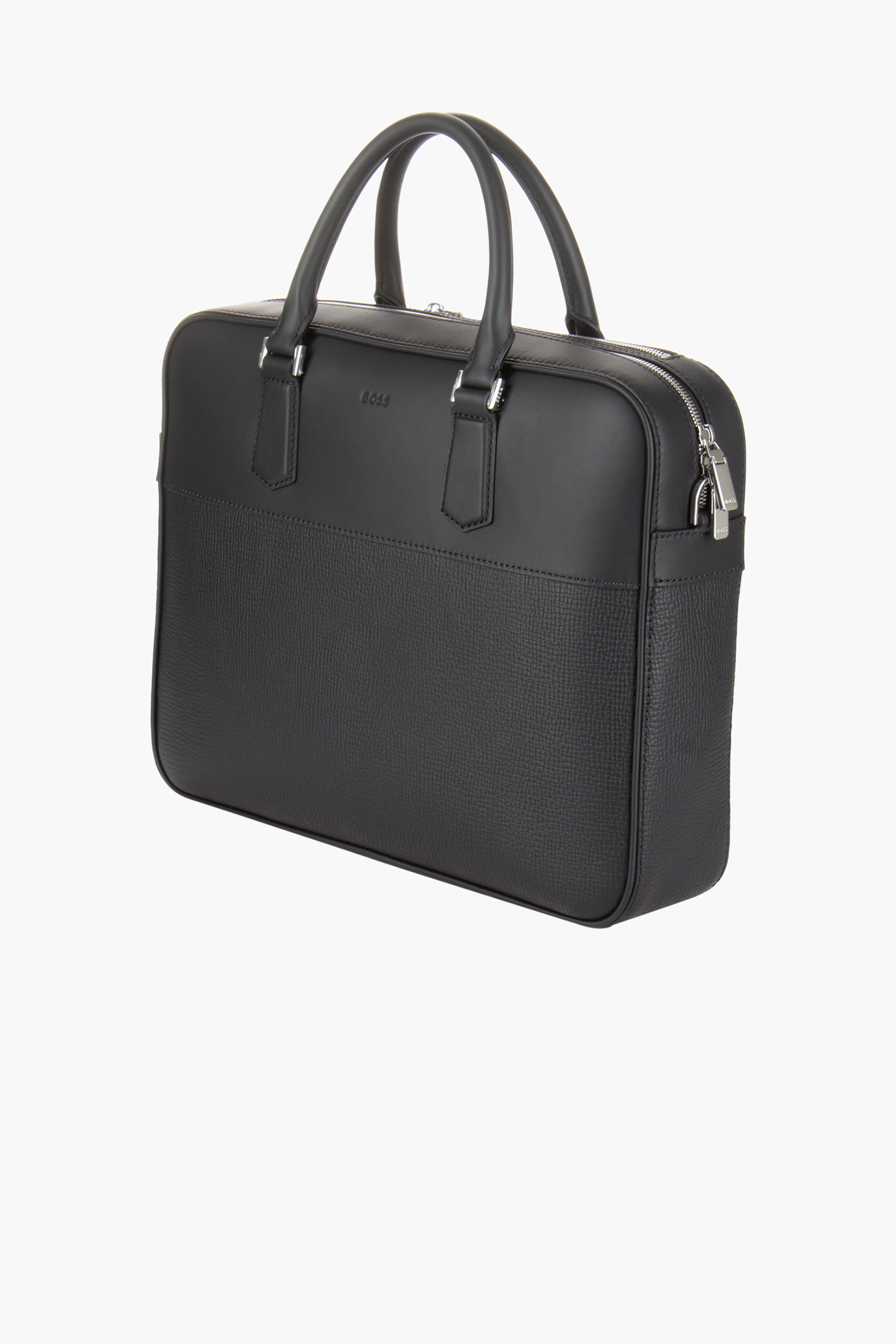 BOSS Smooth & Grained Leather Document Case New Crosstown Tasche, Zubehör, Handtasche, Aktentasche