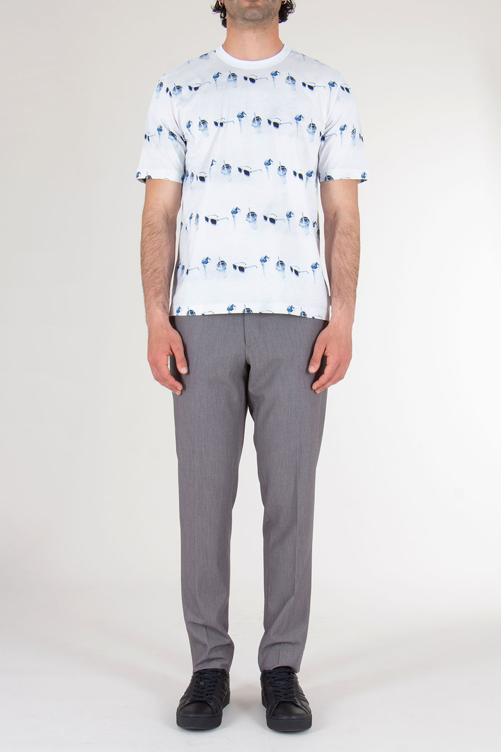 PAUL SMITH Light Blue "Sunbleached Snaps" T-Shirt