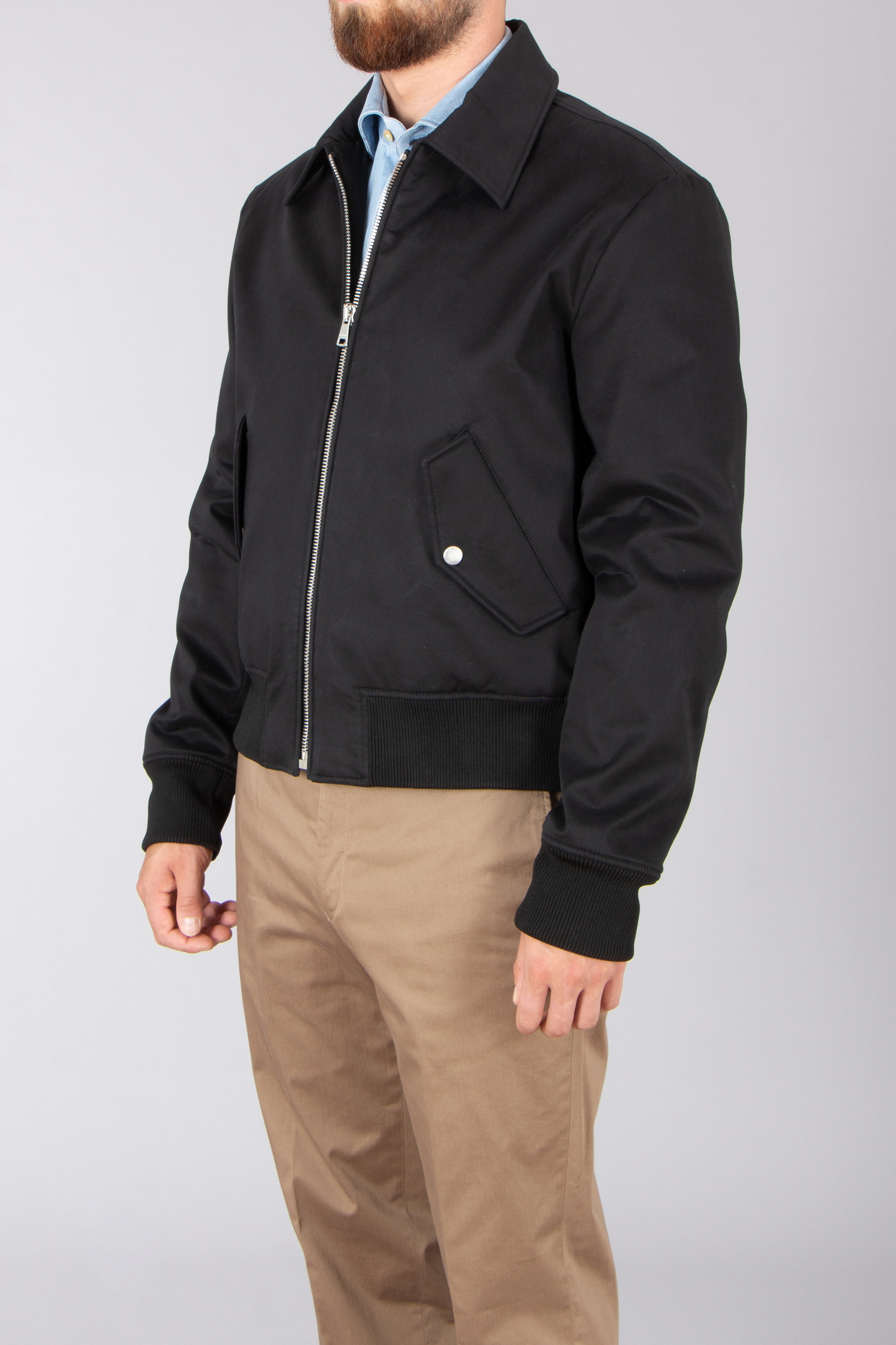 BALMAIN Relaxed Fit Embroidered Stretch Cotton Bomber Jacket BALMAIN Relaxed Fit Embroidered Stretch Cotton Bomber Jacket