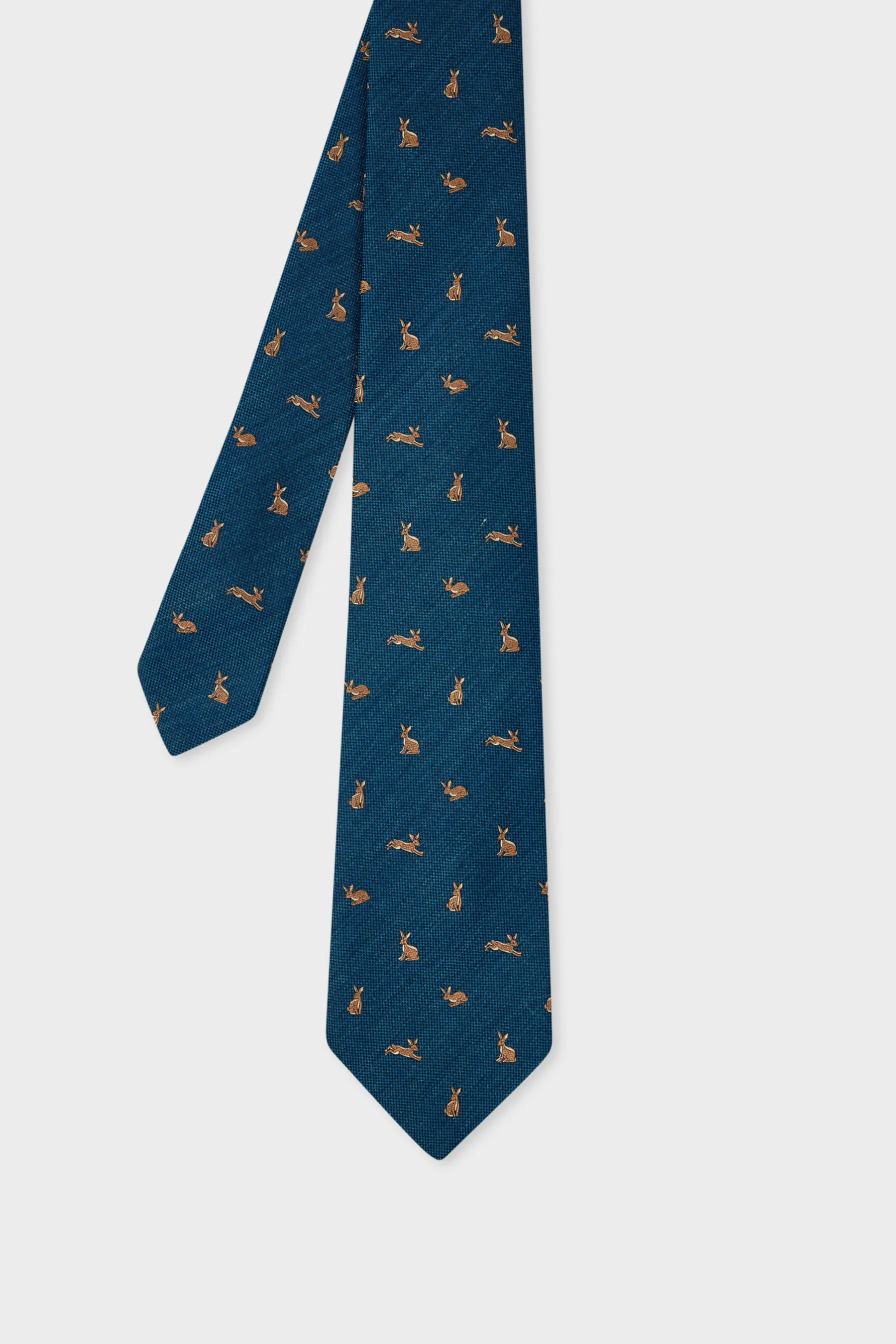 PAUL SMITH Rabbit Pattern Silk-Wool Blend Tie