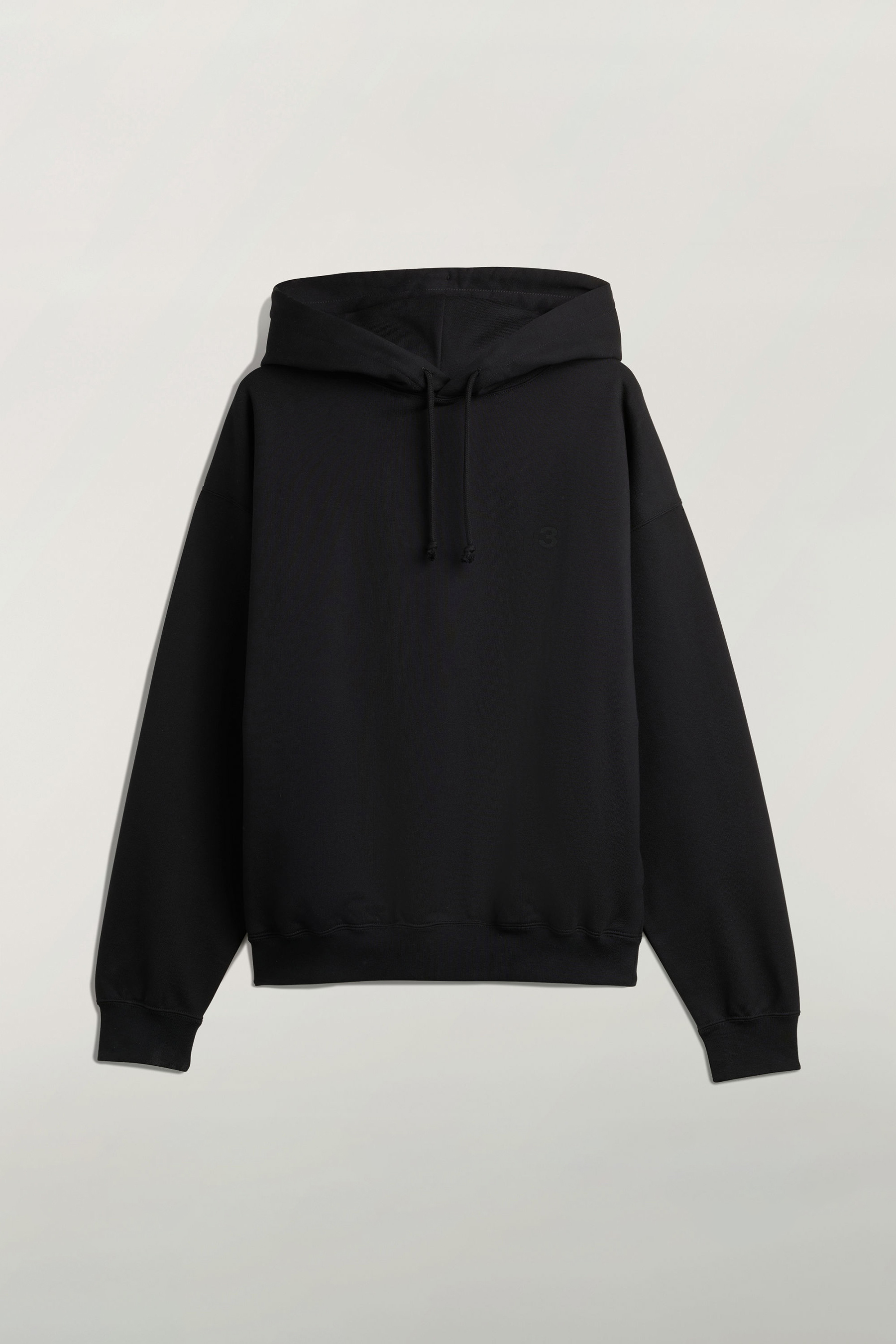 Y-3 Oversized Fit Brushed Cotton Blend French Terry Hoodie Strickwaren, Pullover, Sweatshirt, Kapuzenpulli, Mantel