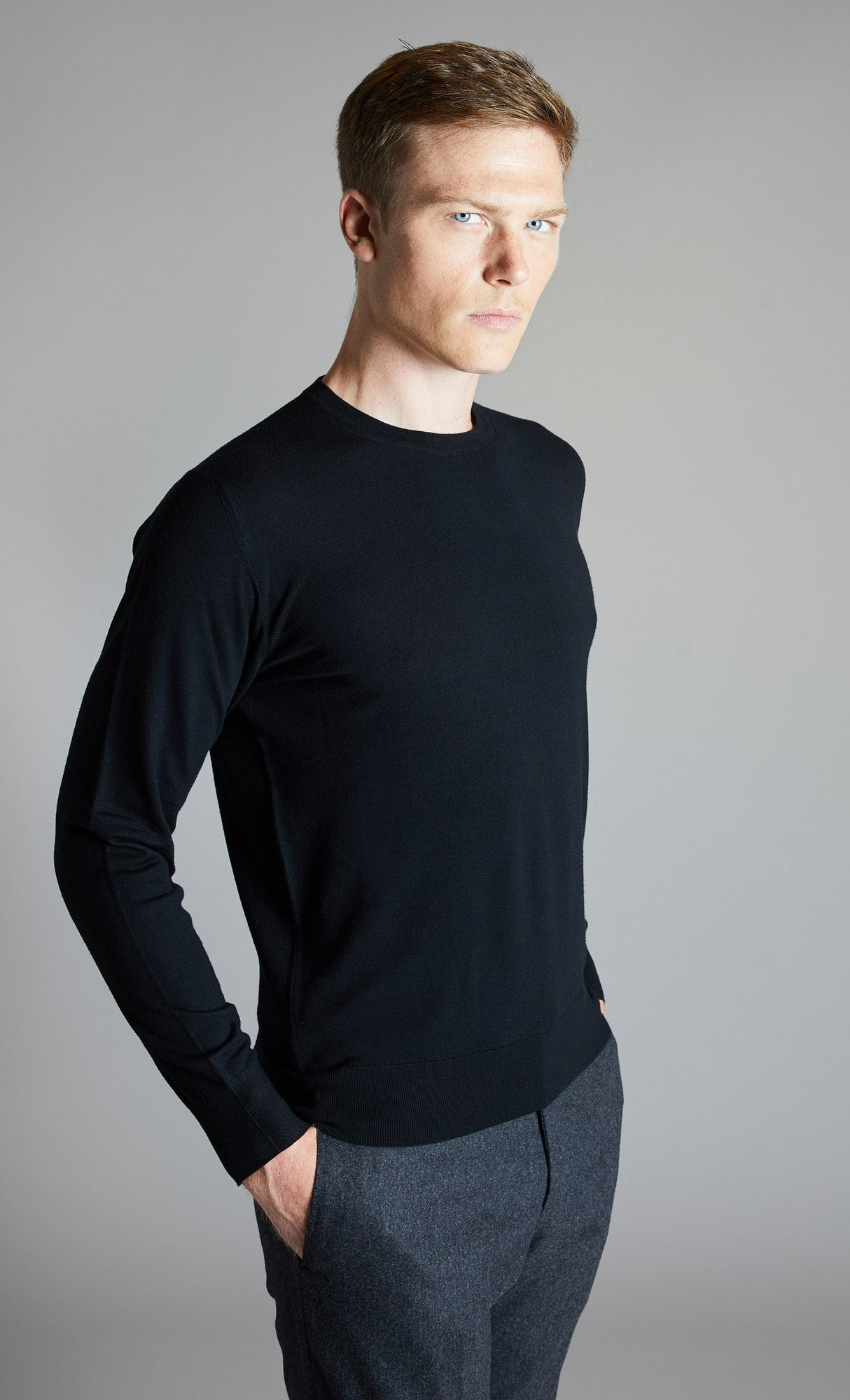 COLOMBO 12.8 Kid Wool Crewneck Black