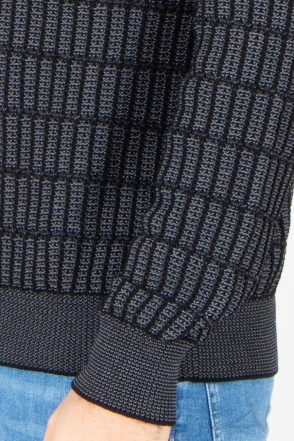 Bekleidung, Strickwaren, Pullover, Jeanshose, Hosen