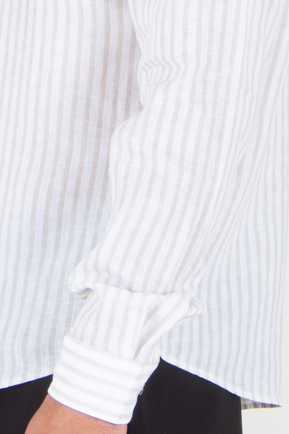 BOSS Regular Fit Striped Linen Shirt