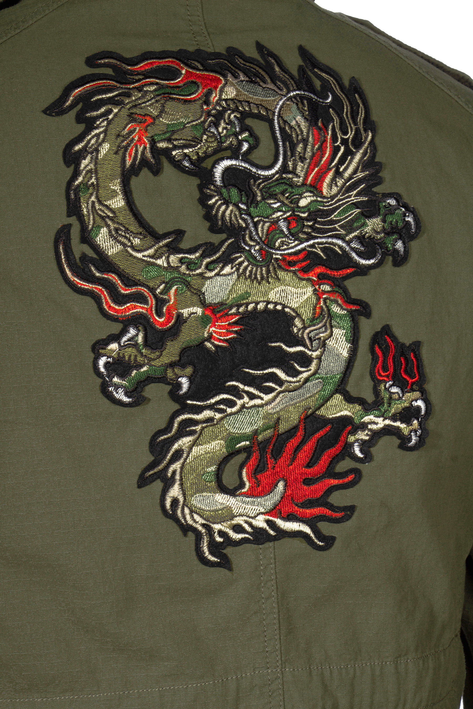 JOHN VARVATOS Field Jacket Dragon Patch | Jackets | Clothing | Men ...