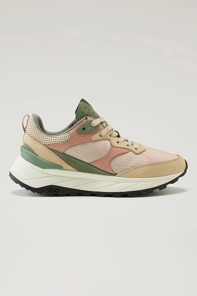 WOOLRICH Nubuk Leather & Ripstop Running Sneakers