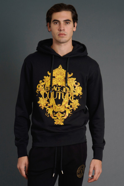 VERSACE JEANS COUTURE BAROQUE CRYSTAL HOODIE
