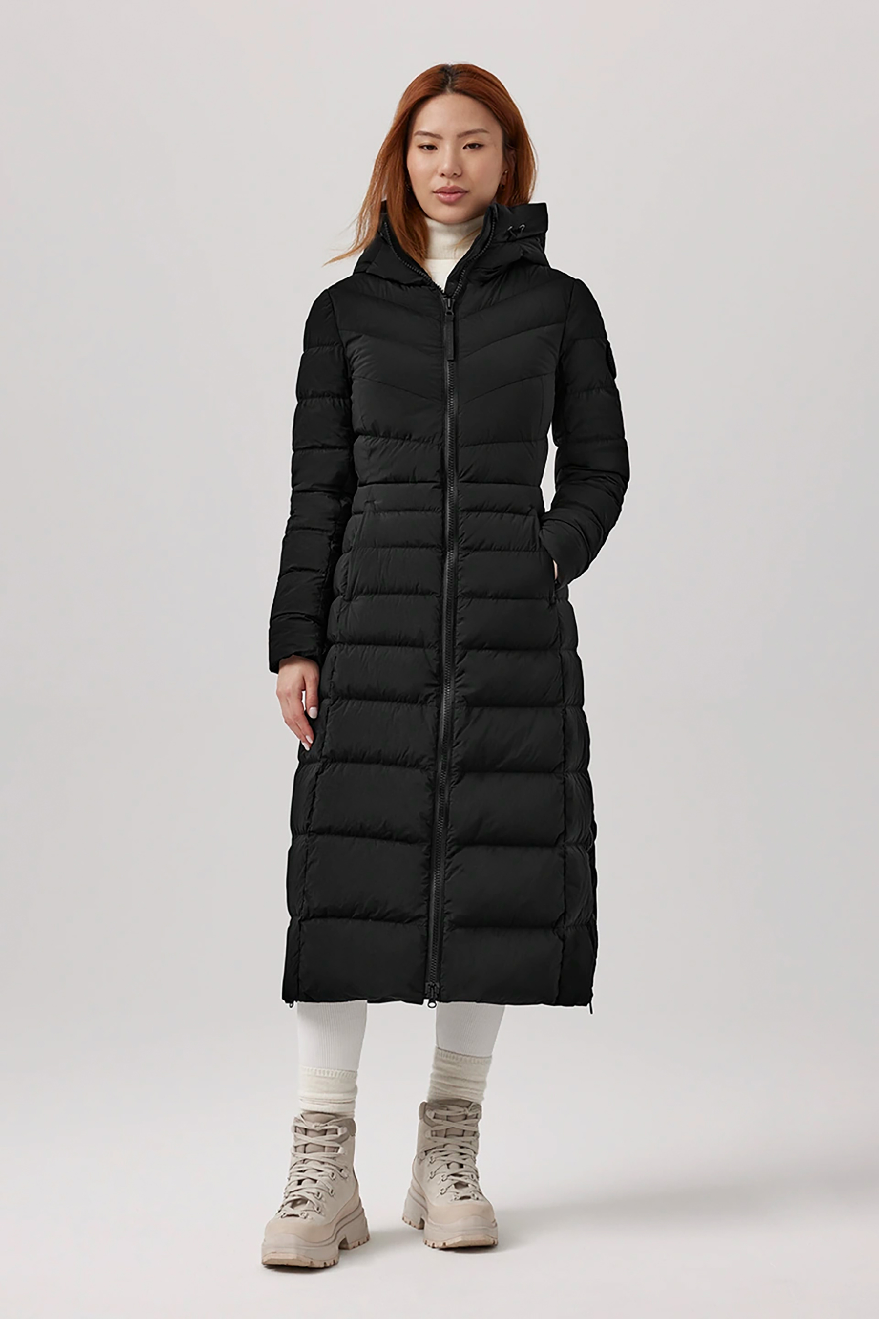 Black Label Recycled Nylon Down Coat Clair Long