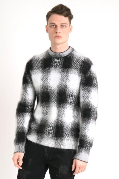 GIVENCHY 4G Checked Mohair & Wool Sweater