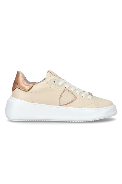 PHILIPPE MODEL Leather Sneakers Tres Temple Low