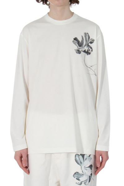 Y-3 Graphic Cotton Long Sleeve