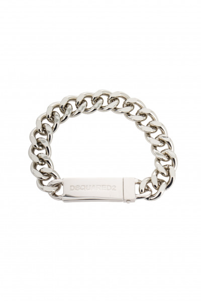 DSQUARED2 Logo Plaque Chain Bracelet