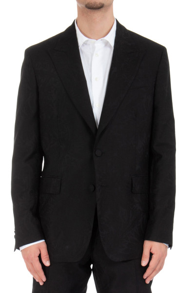 ETRO Paisley Leafwork Patterned Tuxedo Suit