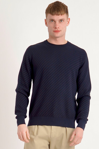 BRIONI Cotton-Silk-Cashmere Blend Crew Neck Sweater