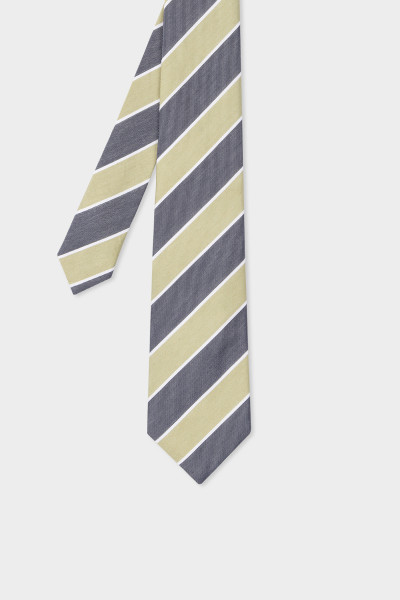 PAUL SMITH Block Stripe Cotton-Silk Blend Tie