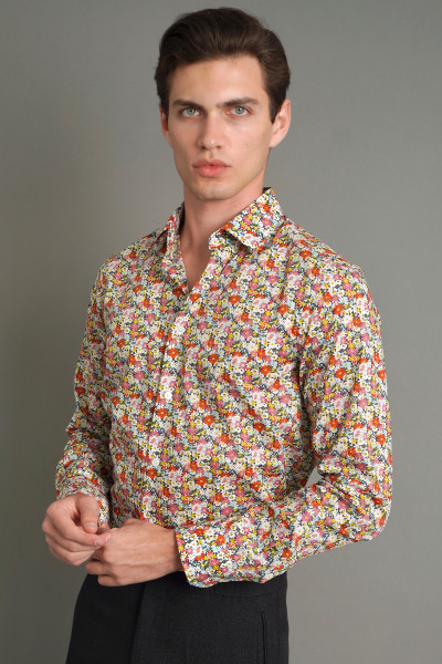 PAUL SMITH Floral Print Cotton Shirt