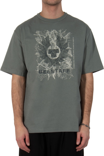BELSTAFF Printed Cotton T-Shirt Map