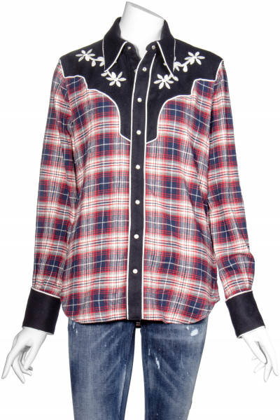 DSQUARED2 Checked Western Blouse