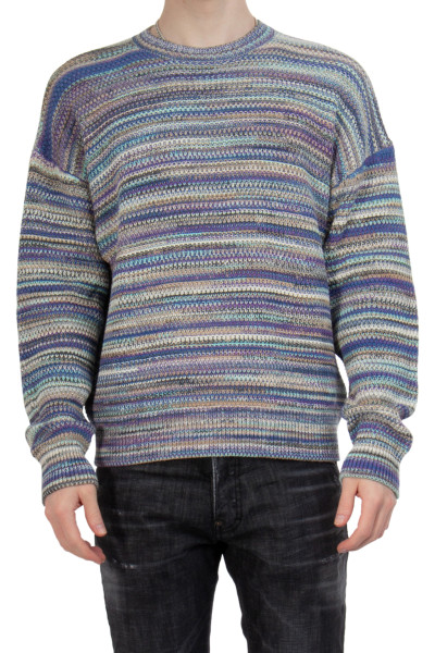 DSQUARED2 Striped Cotton Knit Sweater