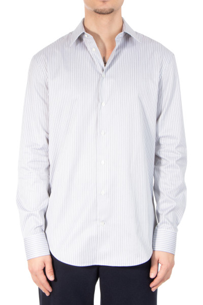 EMPORIO ARMANI Striped Cotton Twill Shirt