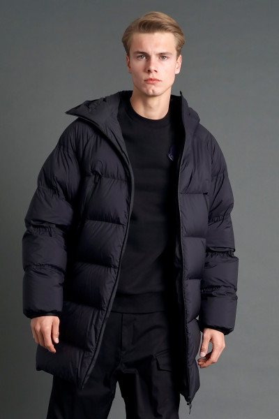 MONCLER Exe Long Quilted Down Coat