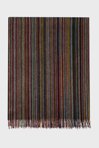 PAUL SMITH 'Signature Stripe' Wool & Cashmere Blanket