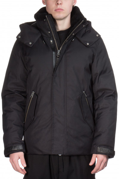 MACKAGE Twill Down Jacket Sidney with Shearling Collar