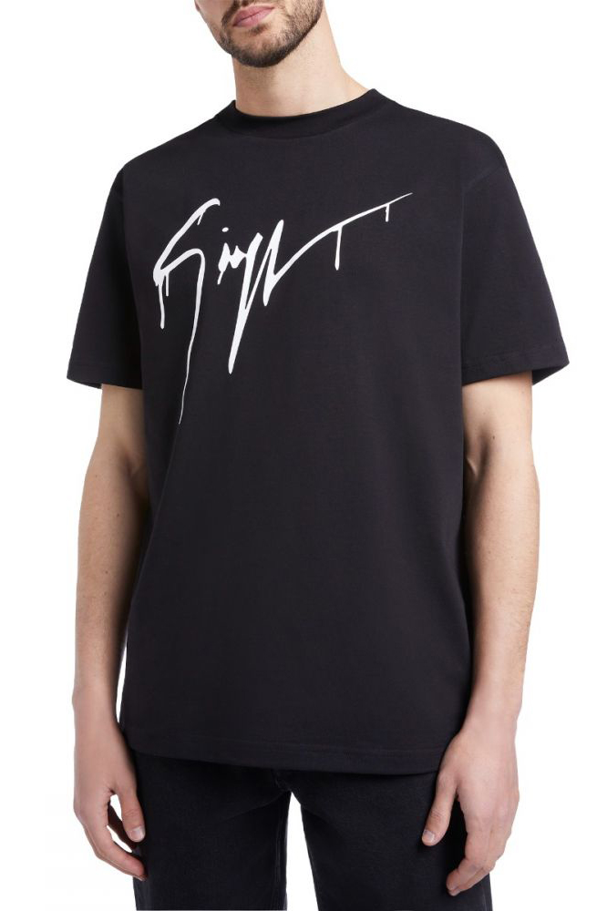 GIUSEPPE ZANOTTI Sprayed Signature Print T-Shirt | T-Shirts | T-Shirts ...