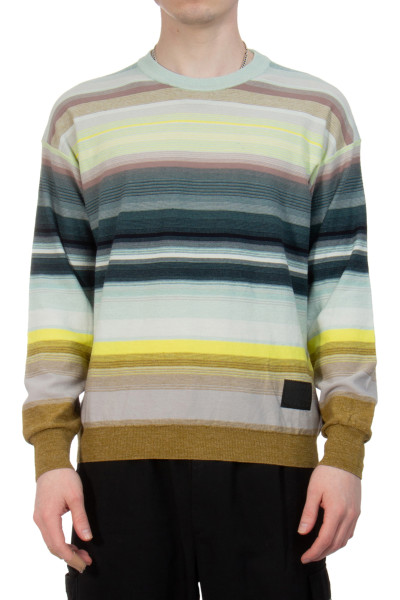 PAUL SMITH Striped Organic Cotton & Linen Sweater