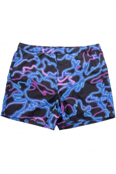 VALENTINO Swim Shorts Neon Camouflage Print