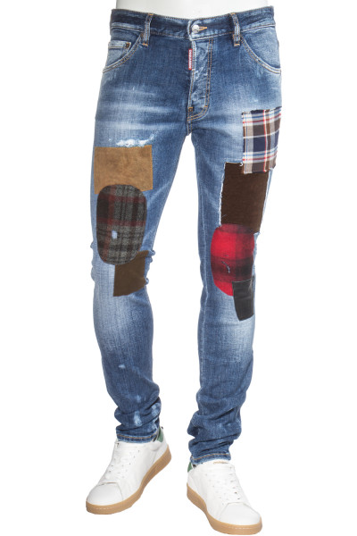 DSQUARED2 Dark Patches Wash Cool Guy Jeans