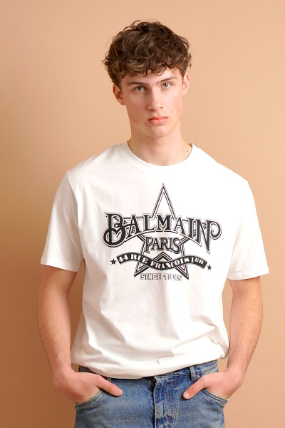 BALMAIN Printed Cotton T-Shirt