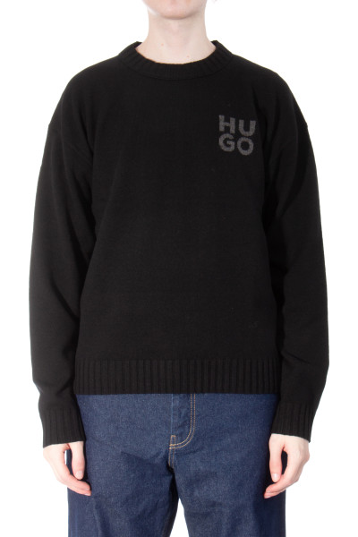 HUGO Stack-Logo Virgin Wool Mix Sweater San Cassio-L