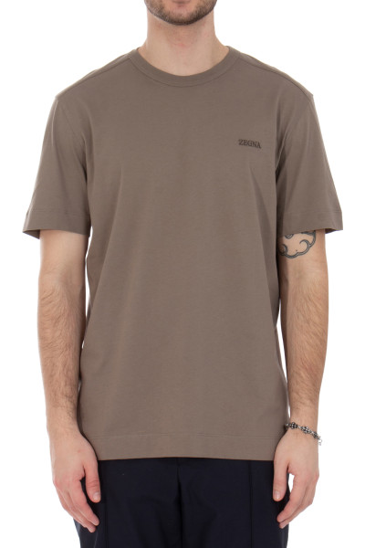 ZEGNA Embroidered Cotton Jersey Wear T-Shirt