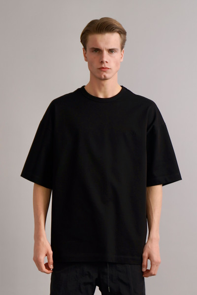 JUUN.J Embroidered Semi Oversized Fit Cotton T-Shirt