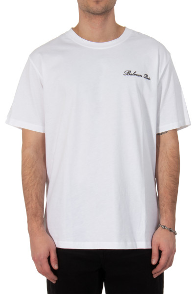 BALMAIN Emboidered Organic Cotton T-Shirt