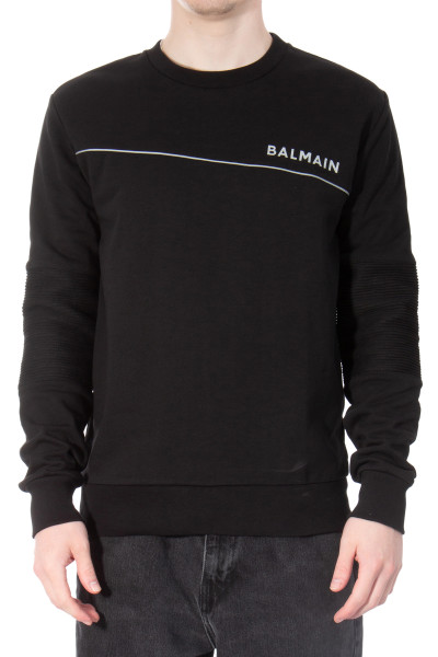 BALMAIN Printed Cotton Sweatshirt