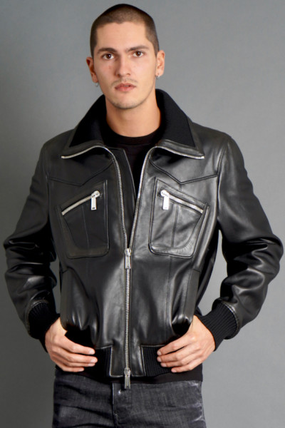 DSQUARED2 New Aviator Leather Bomber