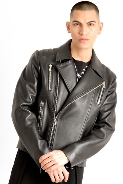 BALMAIN Leather Biker | Jackets | Jackets & Coats | | Men | mientus Online Store